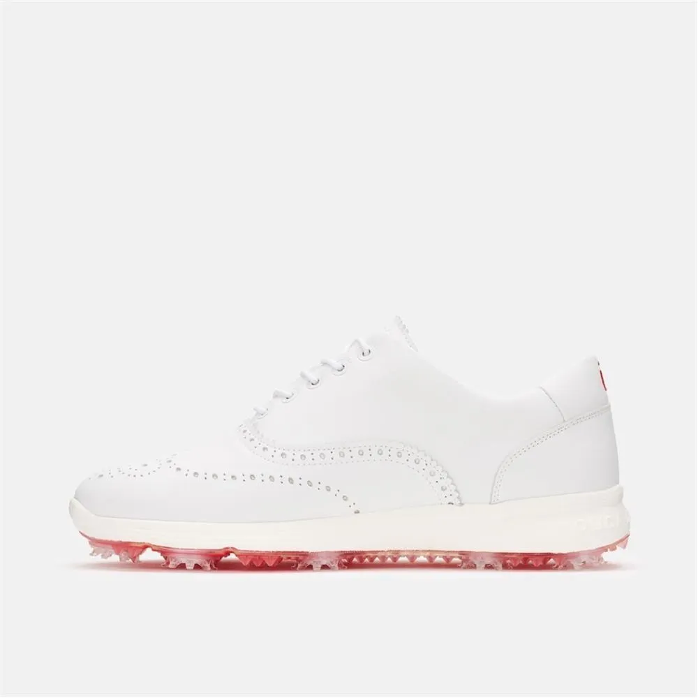 Men's Bernardo Pro Spike White Golf Shoes