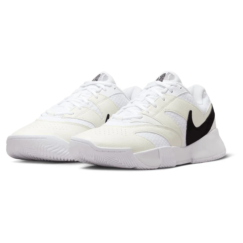 Men's Court Lite 4 Tennis Shoes White and Black