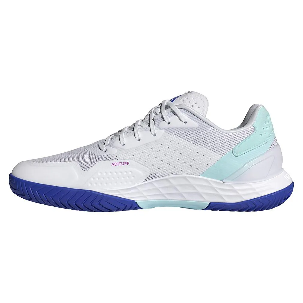 Mens Defiant Speed 2 Tennis Shoes White and Lucid Blue