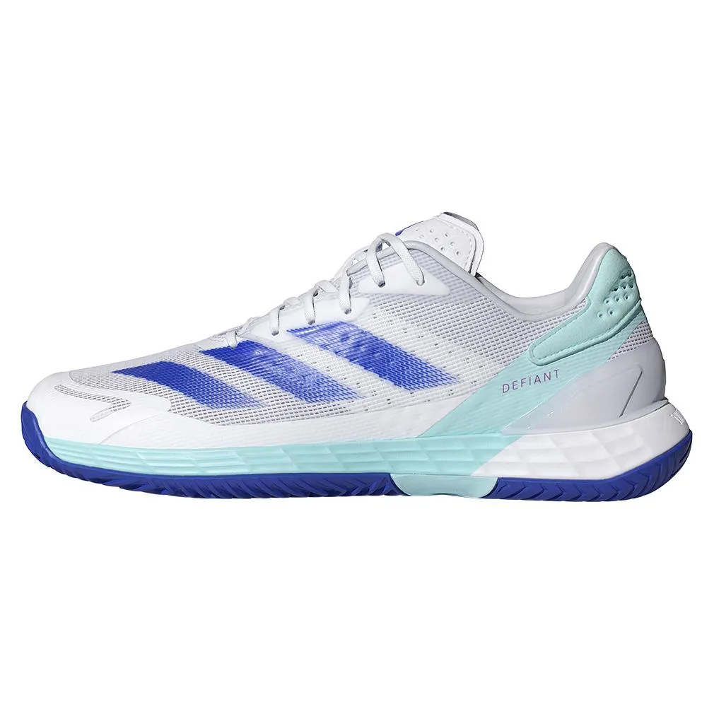 Mens Defiant Speed 2 Tennis Shoes White and Lucid Blue