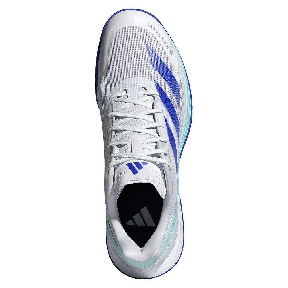 Mens Defiant Speed 2 Tennis Shoes White and Lucid Blue