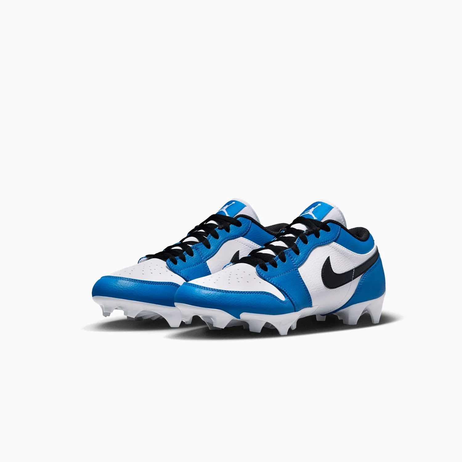 Men's Jordan 1 Low TD Football Cleat "White Black Royal"