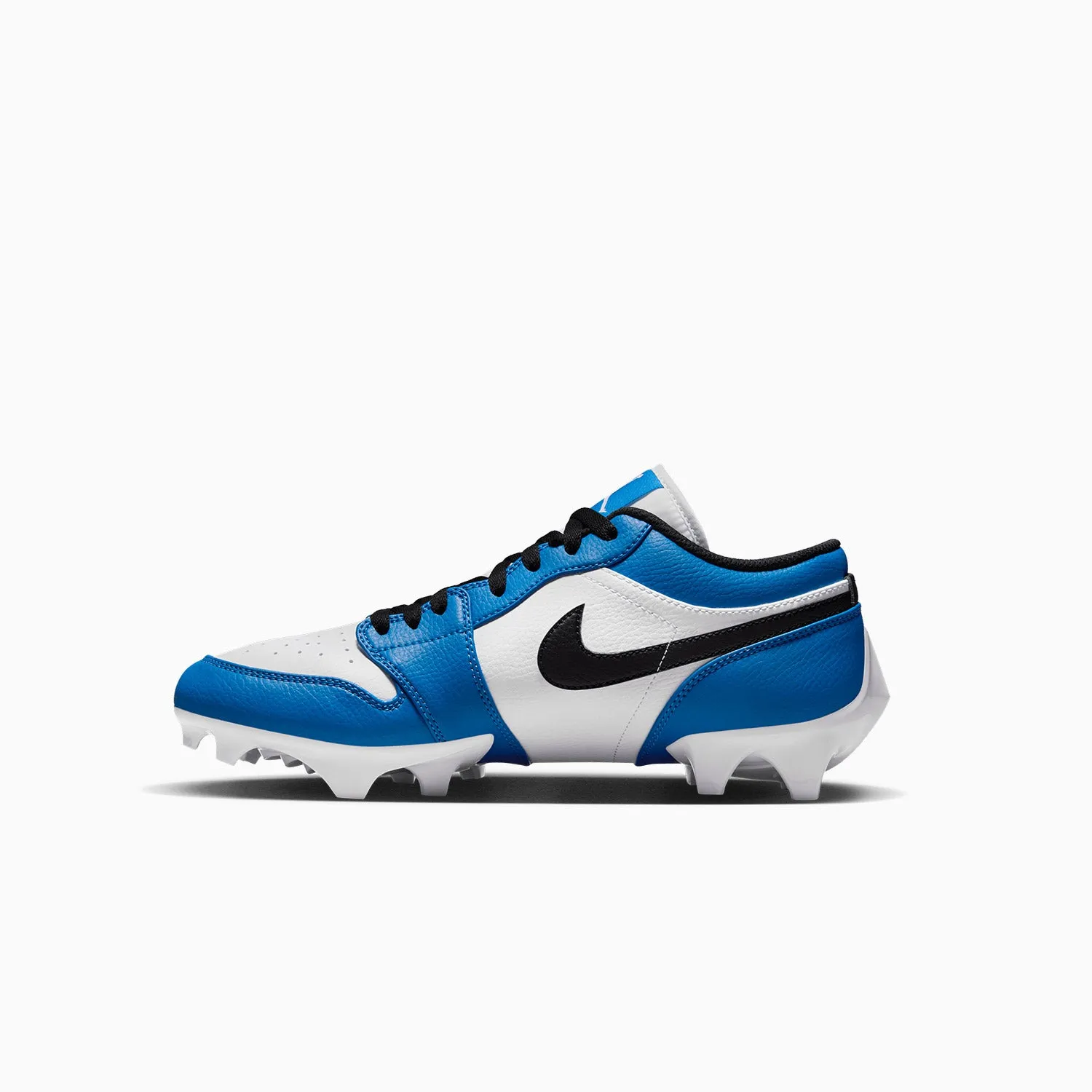 Men's Jordan 1 Low TD Football Cleat "White Black Royal"