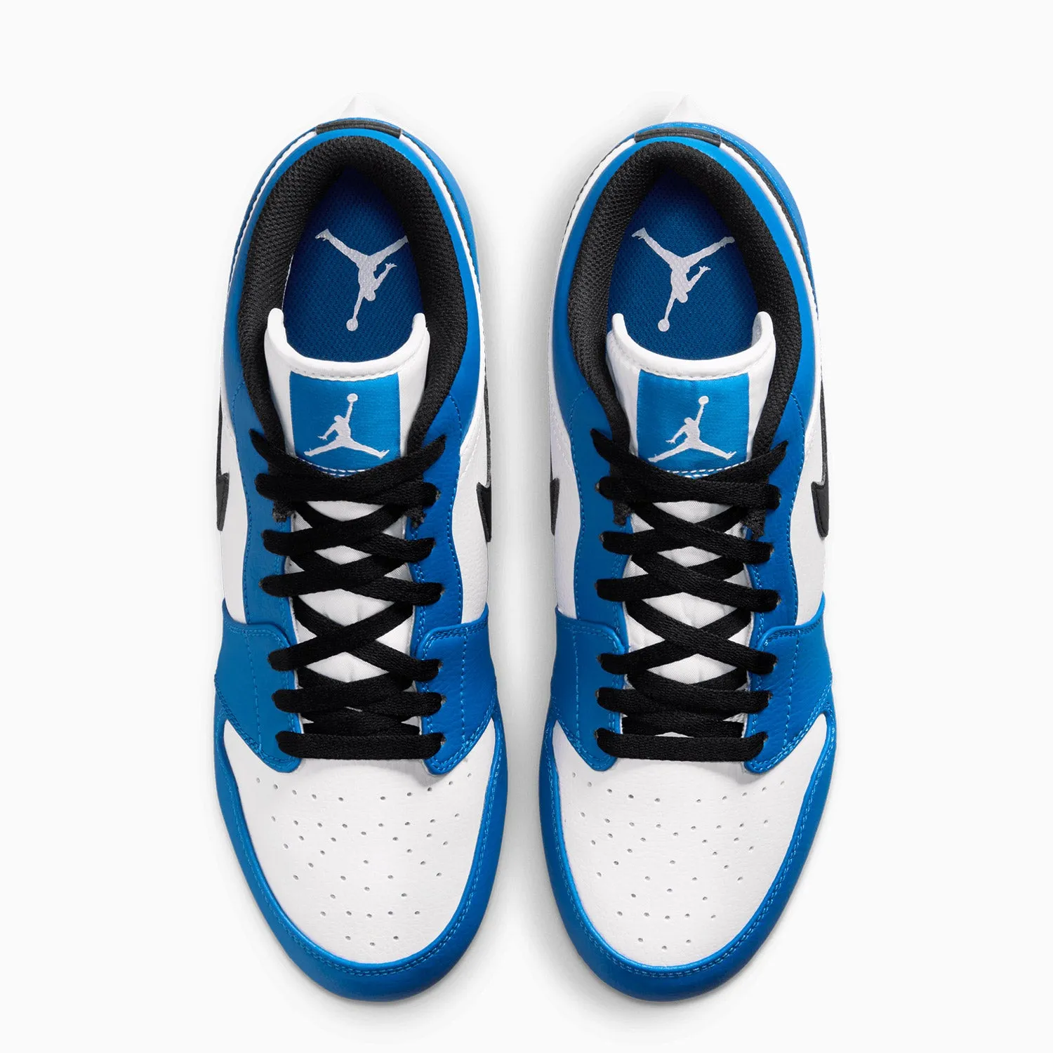 Men's Jordan 1 Low TD Football Cleat "White Black Royal"