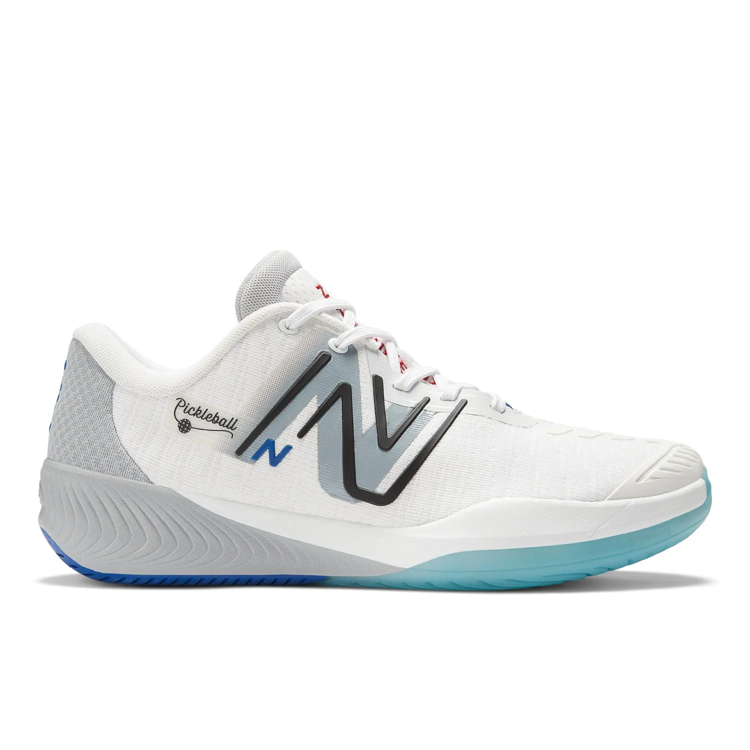 Men's New Balance FuelCell 996v5 Pickleball Color: White with Grey & Team Royal