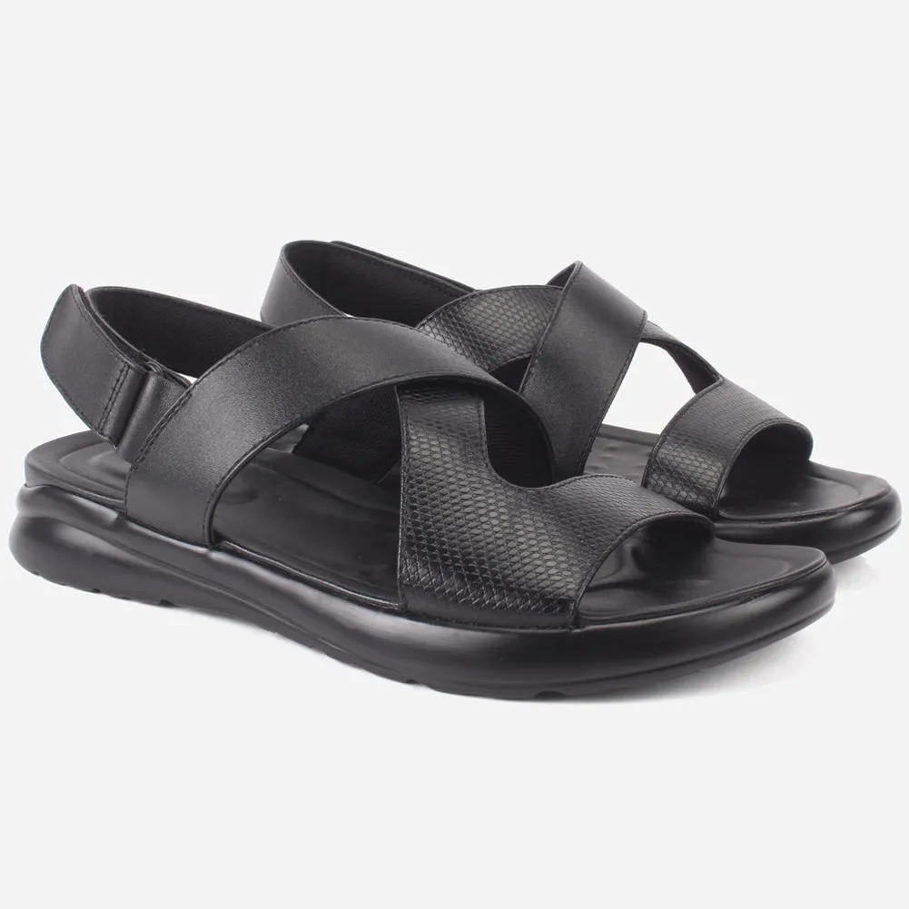 Mens "Rayan" Leather Comfy Casual Sandals