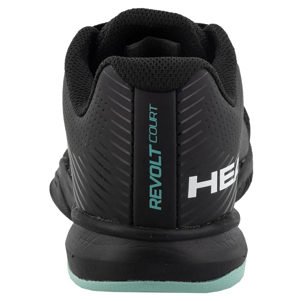 Men`s Revolt Court Tennis Shoes Black and Teal