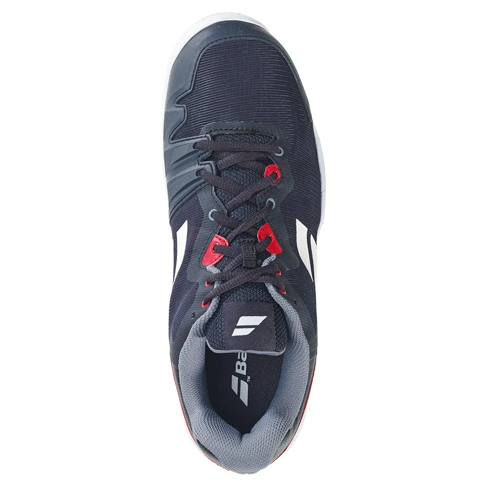 Men's SFX3 All Court Tennis Shoes Black and Poppy Red