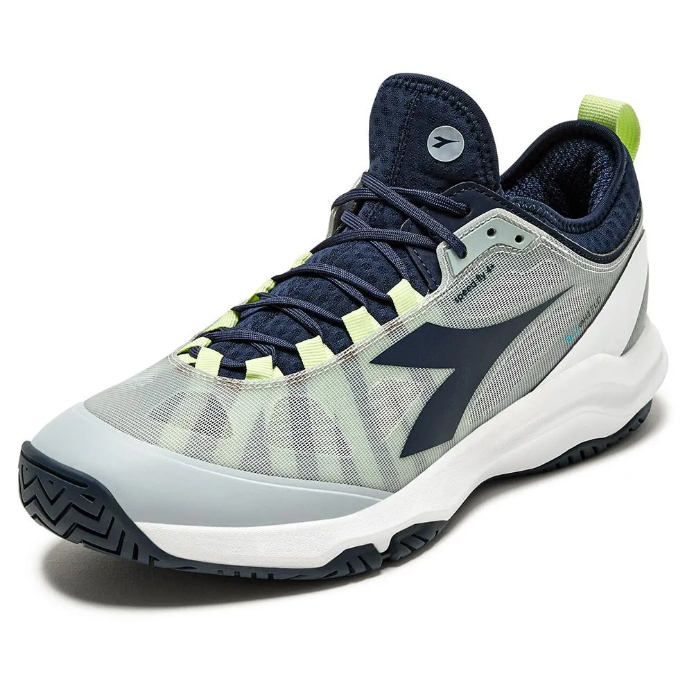 Men`s Speed Blushield Fly 4 AG Tennis Shoes Gray and Pageant Blue