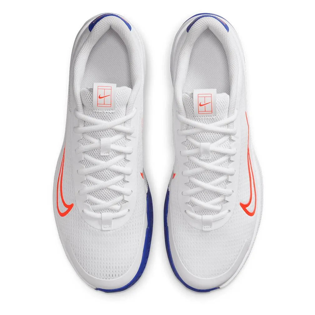 Men`s Vapor Lite 2 Tennis Shoes White and Hyper Crimson