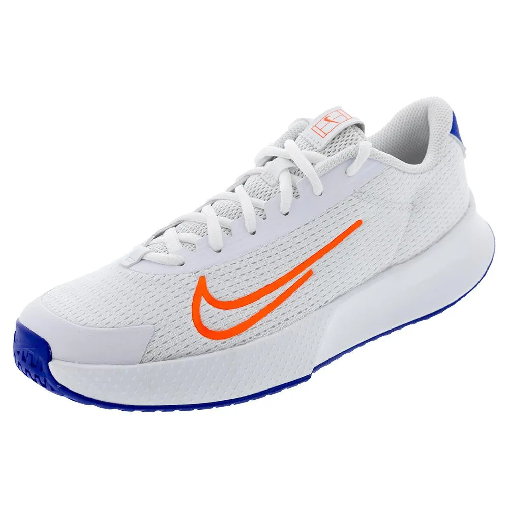 Men`s Vapor Lite 2 Tennis Shoes White and Hyper Crimson