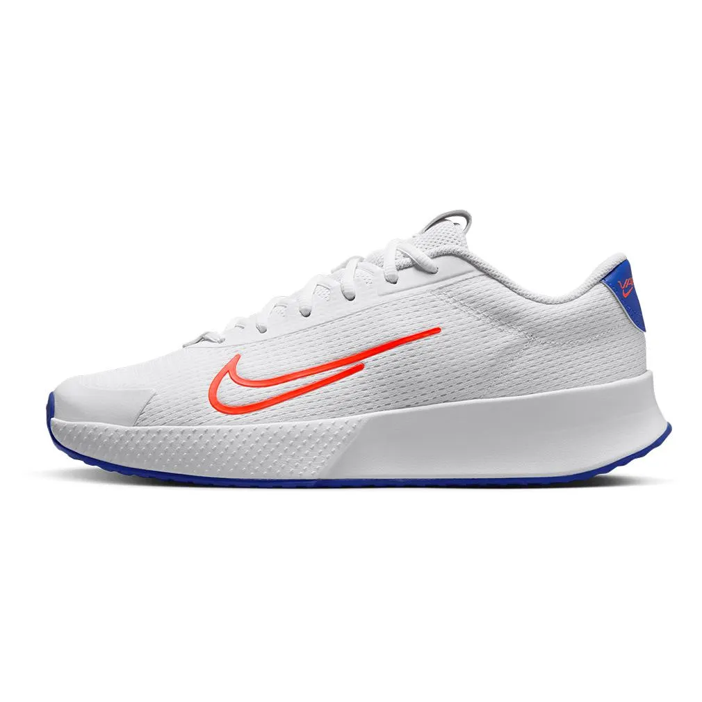 Men`s Vapor Lite 2 Tennis Shoes White and Hyper Crimson