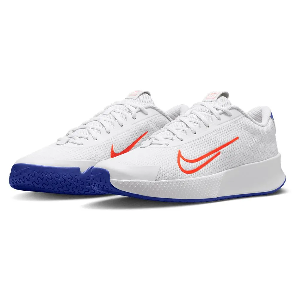 Men`s Vapor Lite 2 Tennis Shoes White and Hyper Crimson