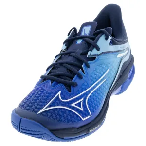 Mens Wave Exceed Tour 6 AC Tennis Shoes Mugen Blue and White