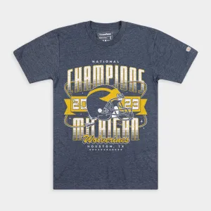 Michigan Football 2023 National Champions Vintage Tee