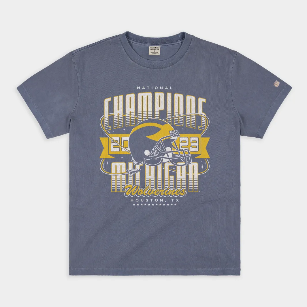 Michigan Football 2023 National Champions Vintage Tee