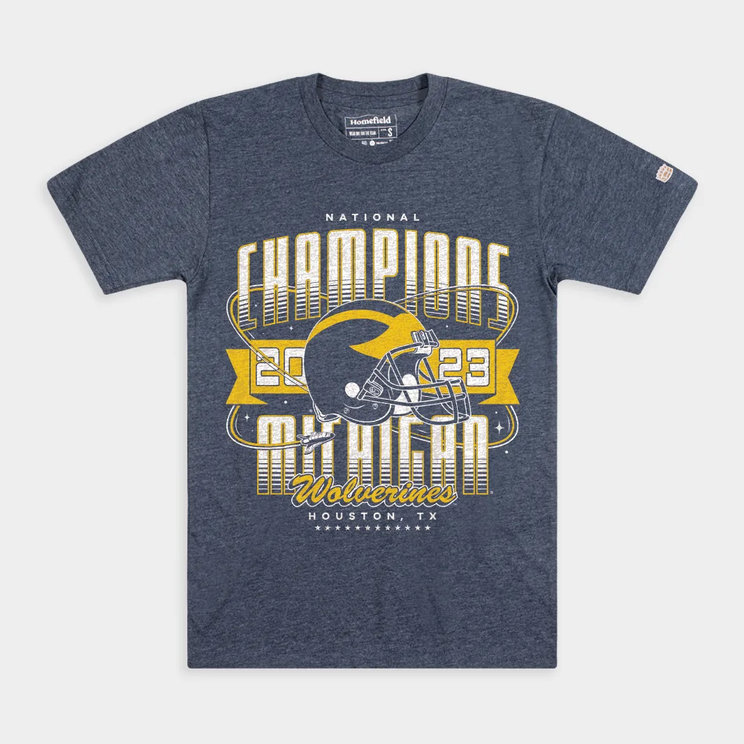 Michigan Football 2023 National Champions Vintage Tee