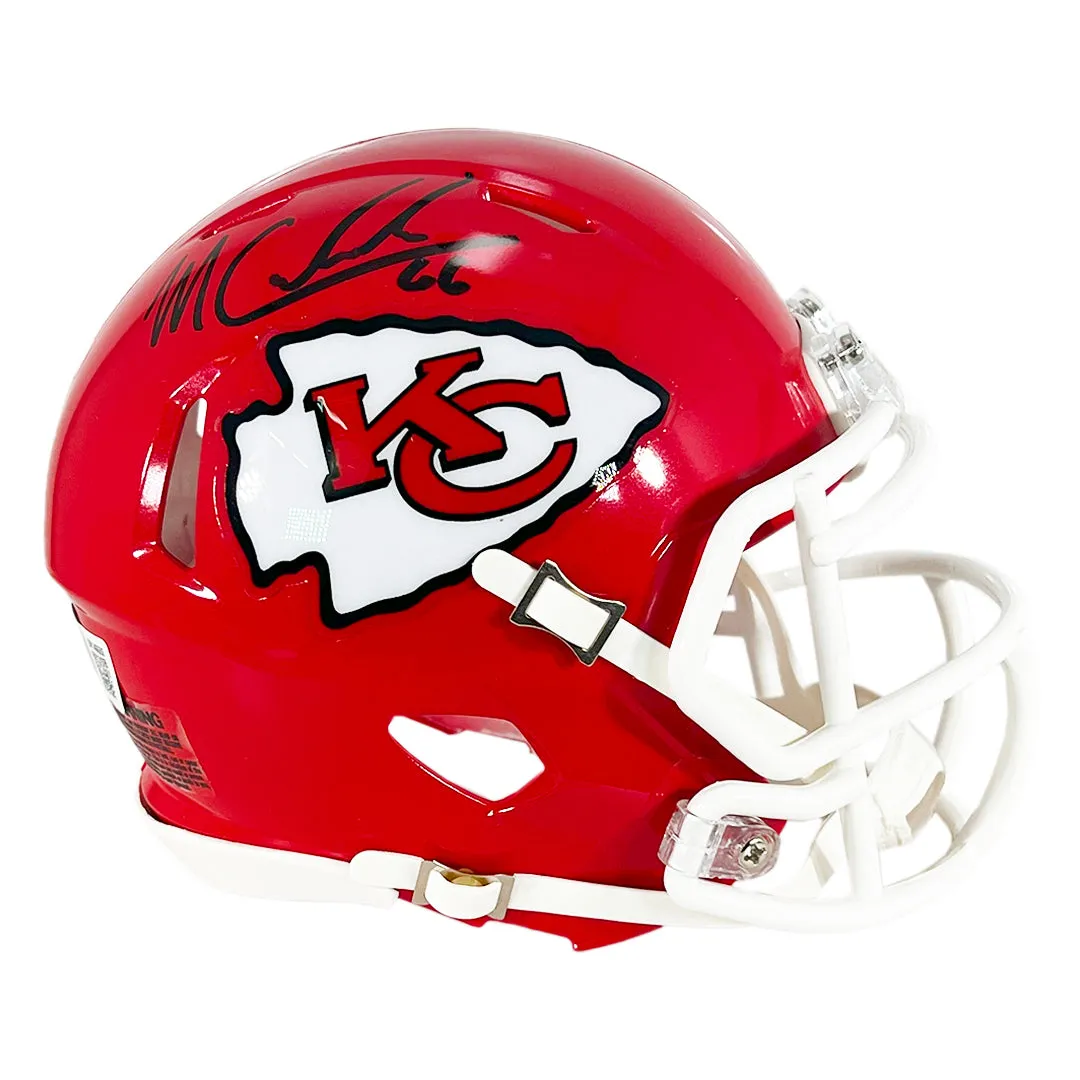 Mike Caliendo Signed Kansas City Chiefs Speed Mini Football Helmet (Beckett)