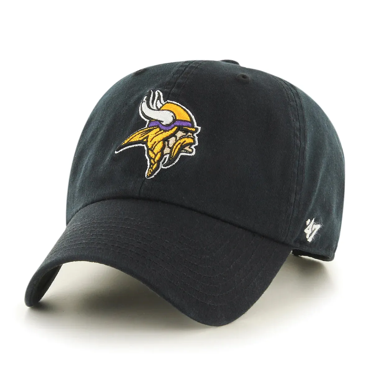 Minnesota Vikings '47 Clean Up Black Logo Adjustable Hat