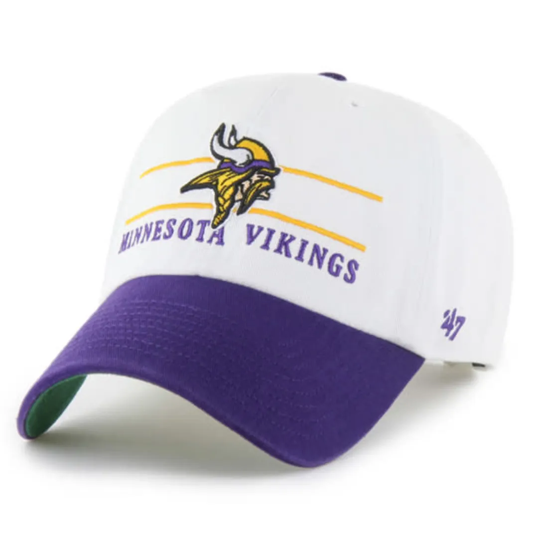 Minnesota Vikings '47 Clean Up White Double Header Adjustable Snapback Hat