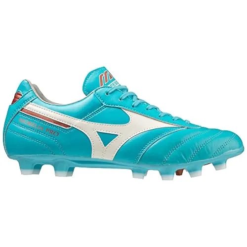 Mizuno Unisex Morelia II PRO Fußballschuh, Blue Curacao/Snow White/Red Brown Satin, 41 EU