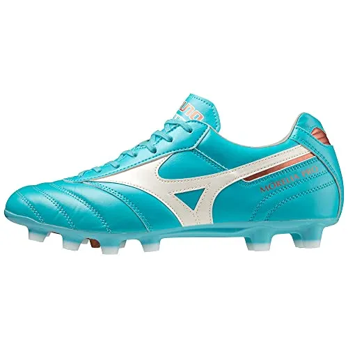 Mizuno Unisex Morelia II PRO Fußballschuh, Blue Curacao/Snow White/Red Brown Satin, 41 EU