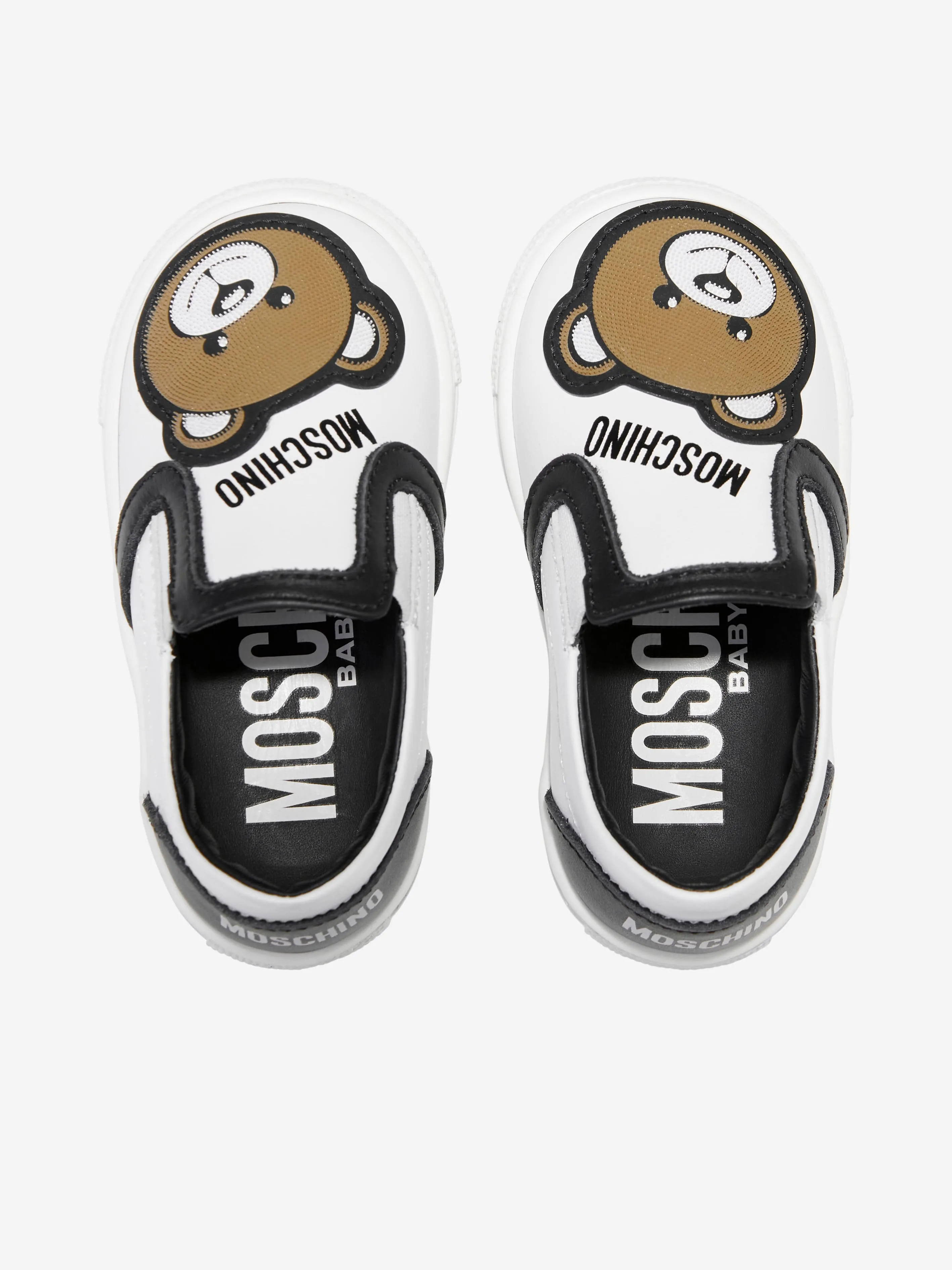 Moschino Kids Teddy Bear Slip On Trainers in White