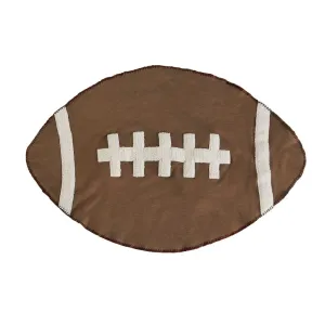 Mud Pie Football Sherpa Baby Blanket