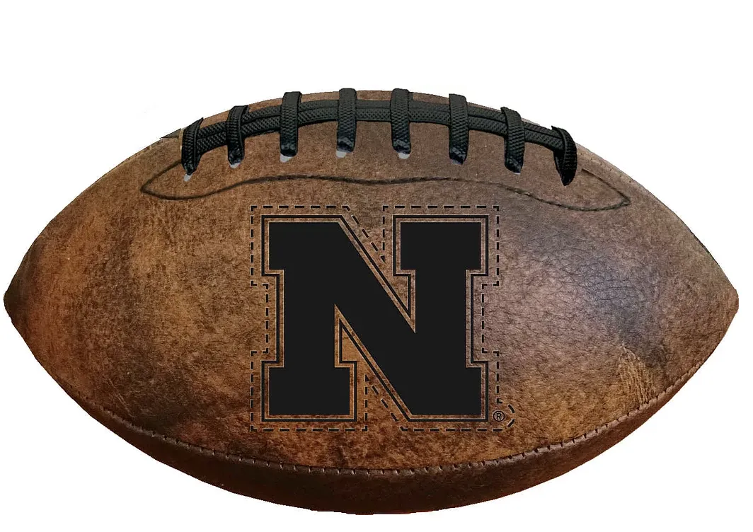 Nebraska  9" Throwback Football Vintage logo