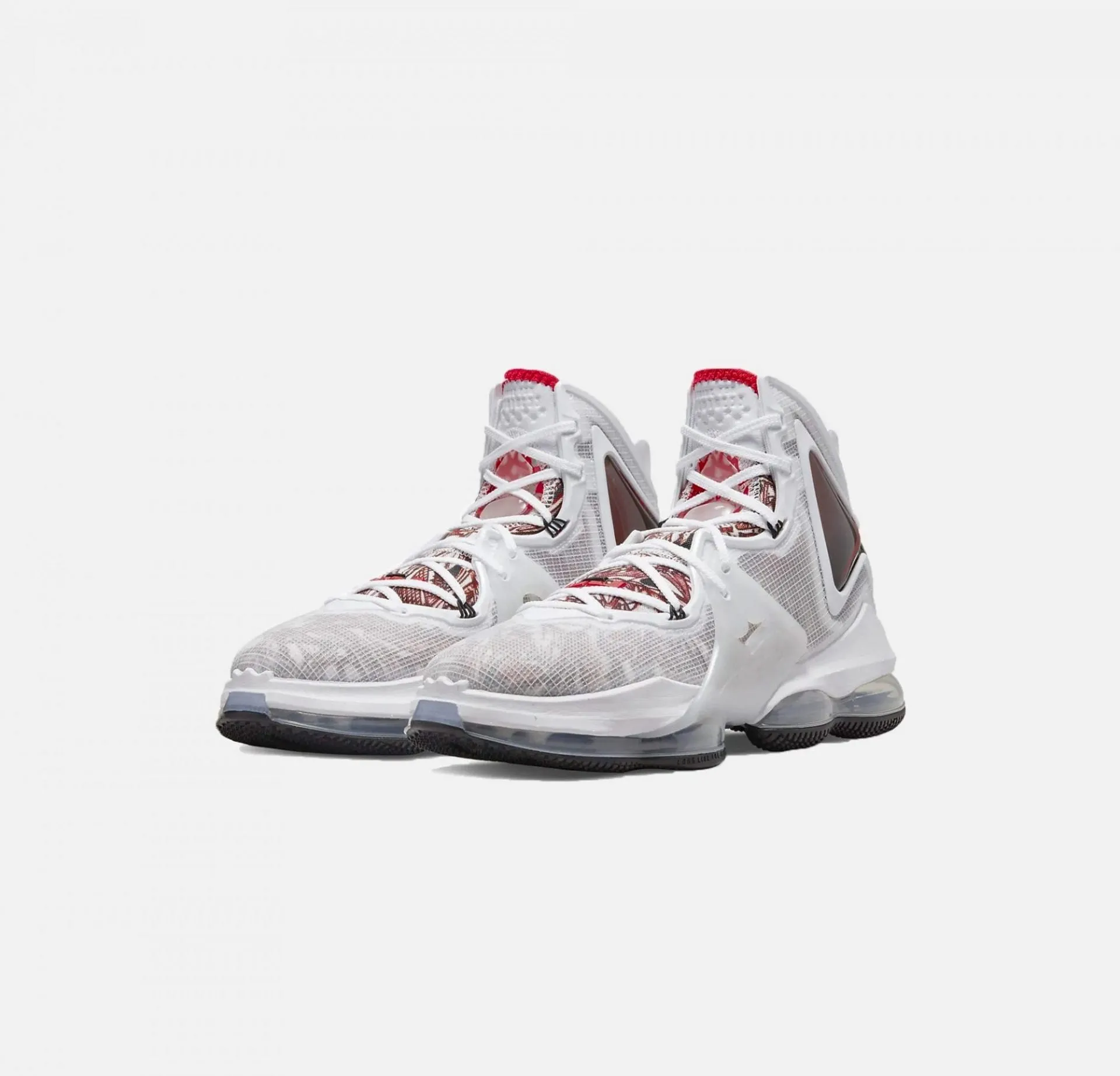 Nike | LEBRON 19  { WHITE / UNIVERSITY RED