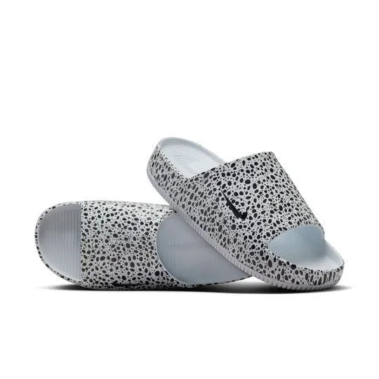 Nike Men's Calm Electric Slides - Footbal Grey / White / Black