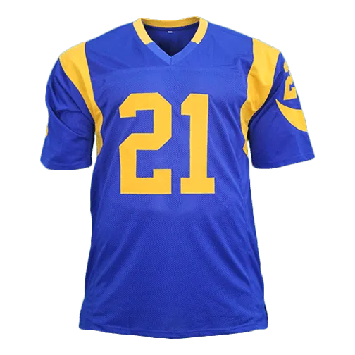 Nolan Cromwell Rams Autographed Football Jersey Royal Blue (JSA)