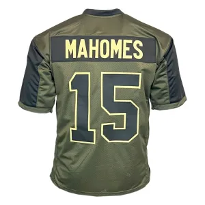 Patrick Mahomes Unsigned Salute to Service Football Jersey