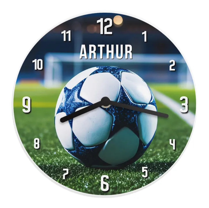 Personalised Football Wooden Childrens Clock