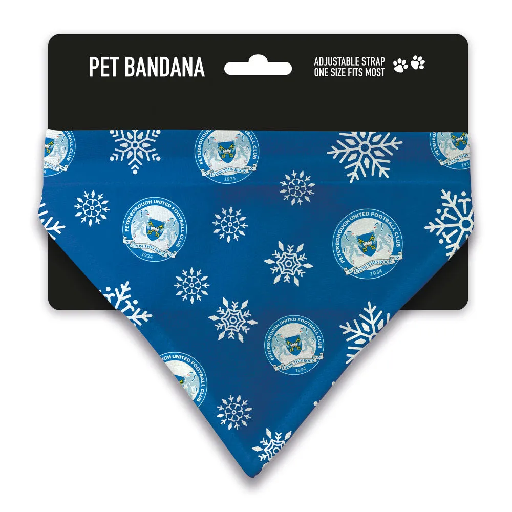 Peterborough United Xmas Snow Pet Bandana