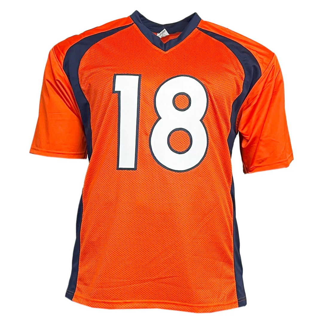 Peyton Manning Unsigned Denver Orange Football Jersey