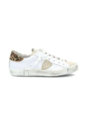 Philippe Model Low PRSX Woman-Blanc Brun