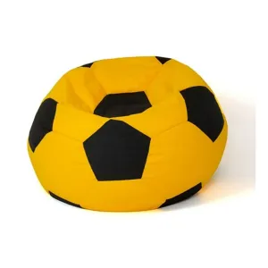 Pouffe GO GIFT Yellow Black Oxford Football