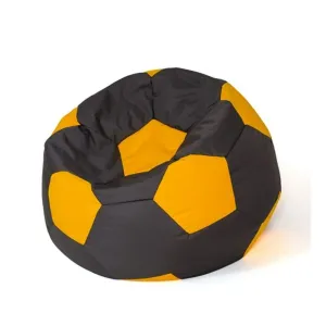 Pouffe GO GIFT Yellow Black Oxford Football