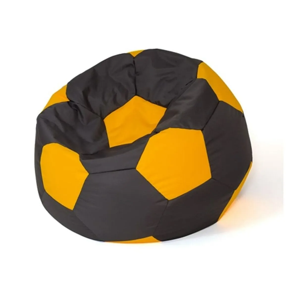 Pouffe GO GIFT Yellow Black Oxford Football