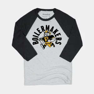 Purdue Football Vintage Baseball Tee