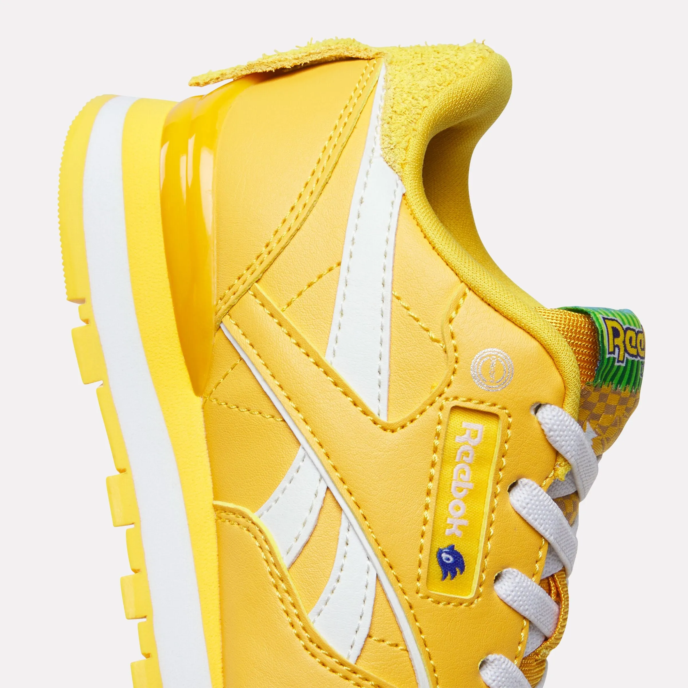 Reebok X Sonic Classic Leather Step 'n' Flash Shoes - Preschool Gold/White