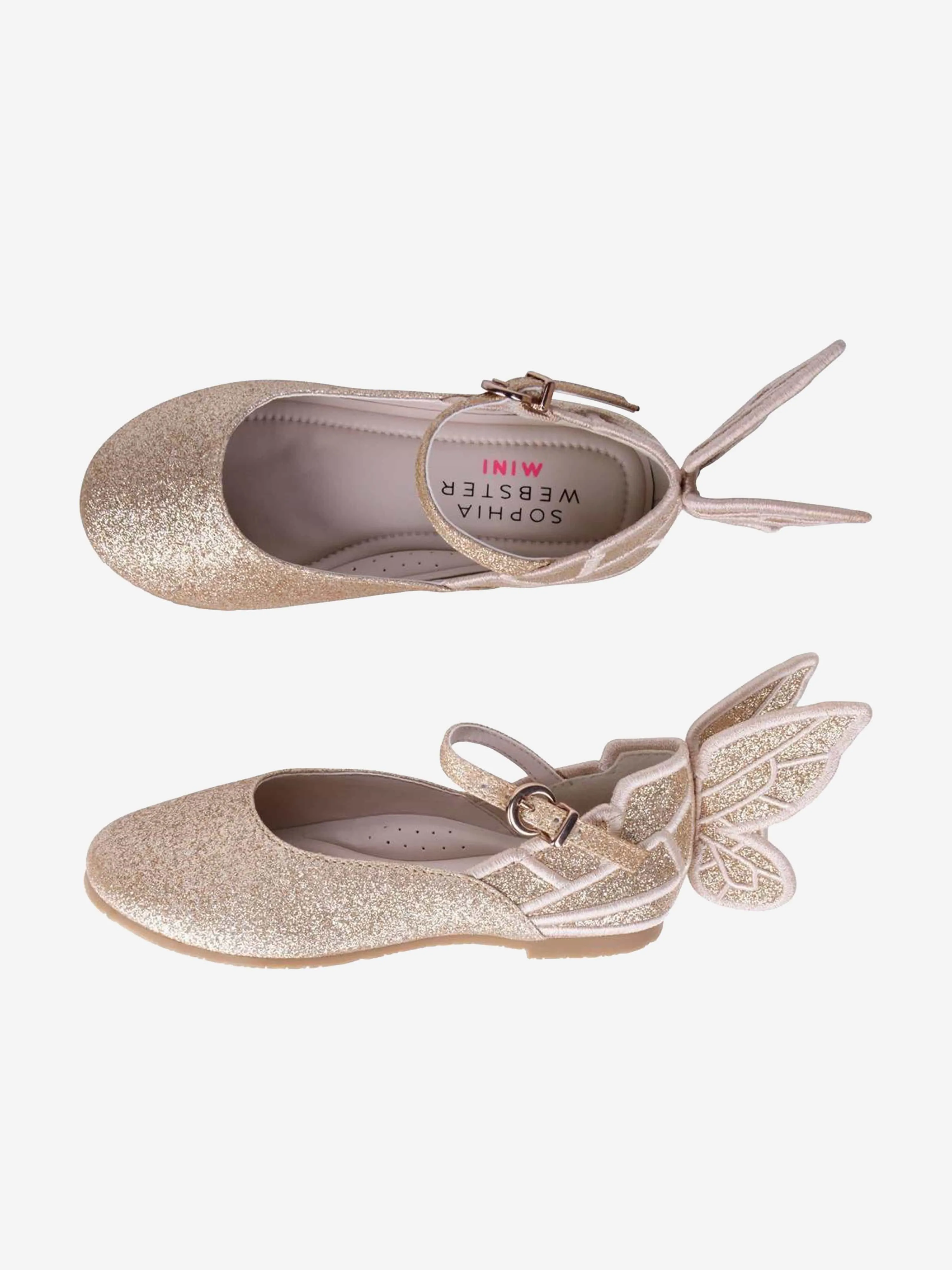 Sophia Webster Girls Glitter Embroidered Shoes