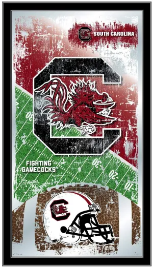 South Carolina Gamecocks HBS Football Framed Hanging Glass Wall Mirror (26"x15")