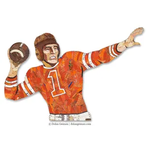 SPECIAL ORDER THE QUARTERBACK original metal wall sculpture