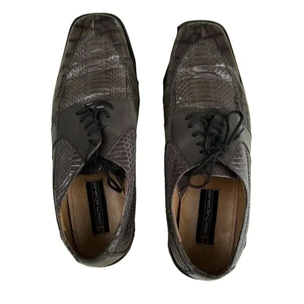 Stacy Adams Vintage Genuine Snake Leather Men's Square Toe Oxford Dress Shoes