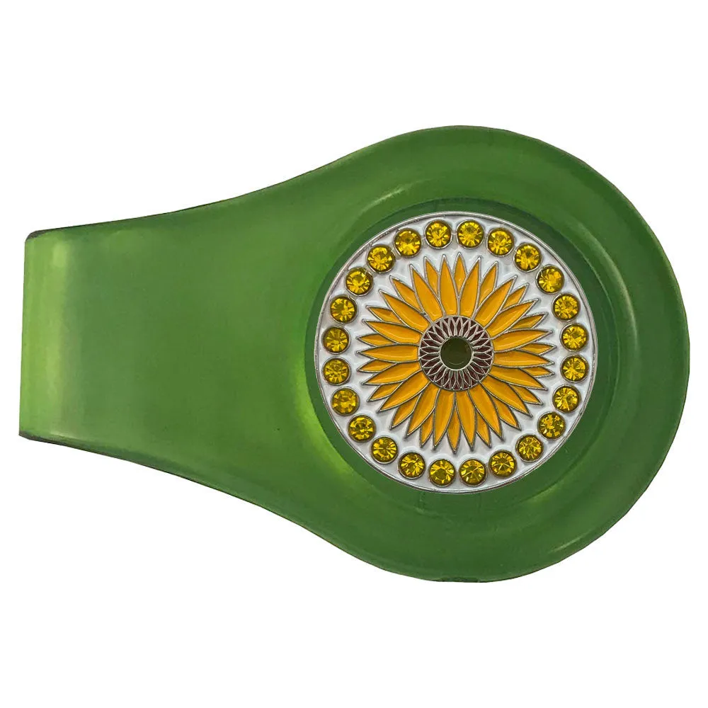 Sunflower Golf Ball Marker With Colored Clip