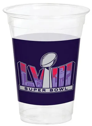 Superbowl 58 Plastic 16oz Cups 25 Ct