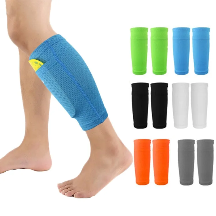 Sweat-Absorbing Breathable Insert Socks Calf Guard Socks Football Protective Gear(White L)