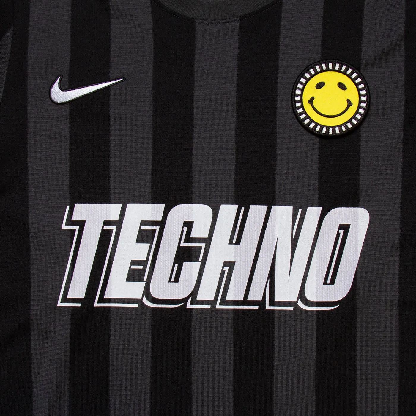 Techno United  FC Striped Division - Jersey - Black Grey